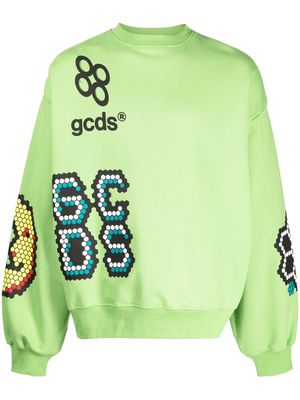 Gcds graphic-print crew-neck sweatshirt - Green