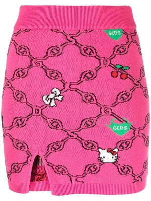 Gcds graphic-print high-waist skirt - Pink