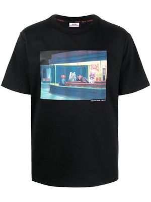 Gcds graphic-print short-sleeved T-shirt - Black
