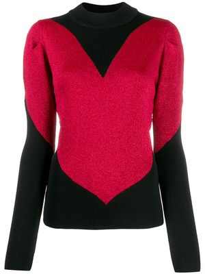 Gcds heart knitted sweater - Black