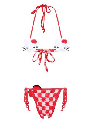 Gcds Hello Kitty crochet-knit bikini - Red