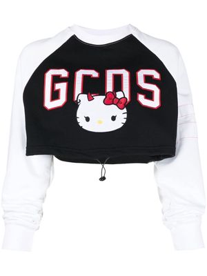 Gcds Hello Kitty cropped sweatshirt - Black