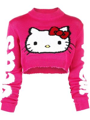 Gcds Hello Kitty intarsia-knit jumper - Pink