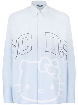 Gcds Hello Kitty logo-print shirt - Blue