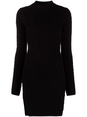 Gcds high neck knitted dress - Black