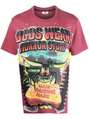 Gcds Horror Story graphic -print T-shirt - Red