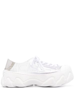 Gcds Ibex transparent low-top sneakers - White