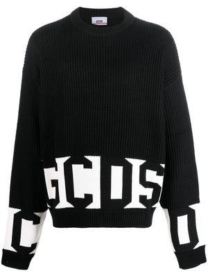 Gcds intarisa-knit ribbed jumper - Black