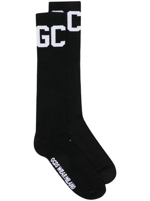 Gcds intarsia-knit mid-calf socks - Black