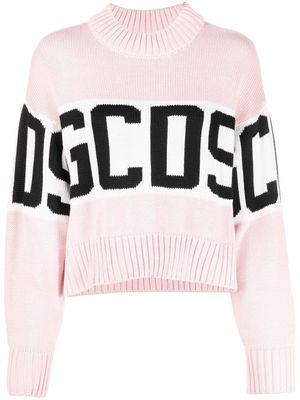 Gcds intarsia-knit wool-blend jumper - Pink