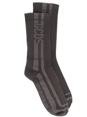 Gcds intarsia logo-knit socks - Black