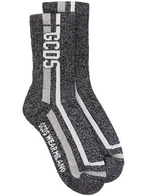 Gcds intarsia-logo socks - Black