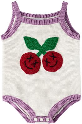 GCDS Kids Baby Off-White Cherry Play Bodysuit