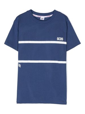 Gcds Kids chest logo-print detail T-shirt - Blue