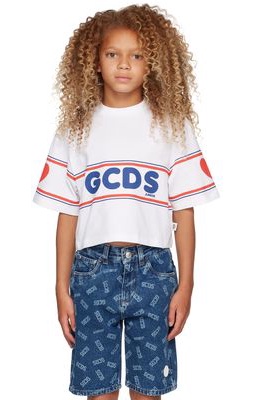 GCDS Kids Kids White Logo T-Shirt