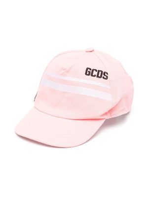 Gcds Kids logo-embroidered striped baseball cap - Pink