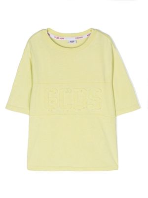 Gcds Kids logo-patch short-sleeved T-shirt - Green
