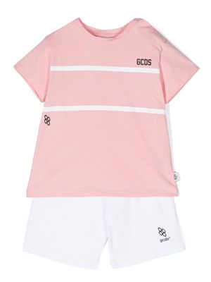 Gcds Kids logo-print cotton set - Pink