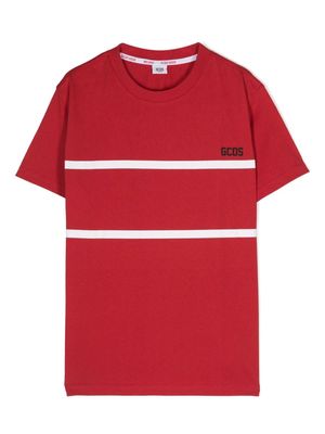 Gcds Kids logo-print cotton T-shirt - Red