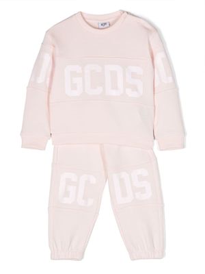 Gcds Kids logo-print cotton tracksuit - Pink