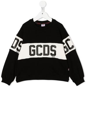Gcds Kids logo-print detail sweatshirt - Black