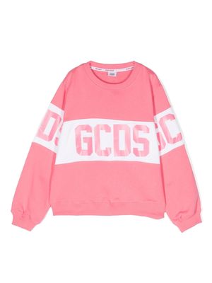 Gcds Kids logo-print detail sweatshirt - Pink