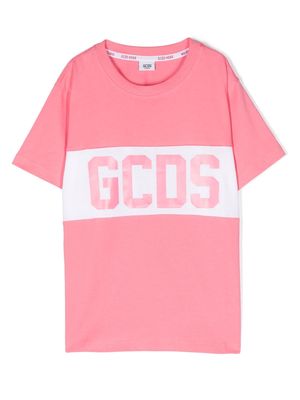 Gcds Kids logo-print detail T-shirt - Pink