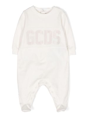 Gcds Kids logo-print stretch-cotton pyjamas - Neutrals