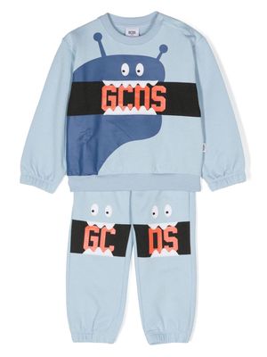 Gcds Kids Monsters jersey tracksuit - Blue