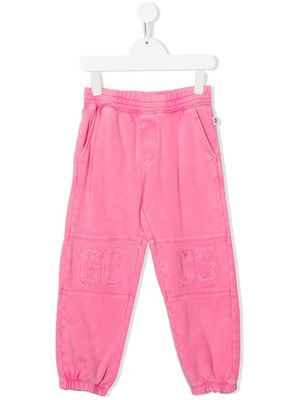 Gcds Kids tonal logo-patch track pants - Pink