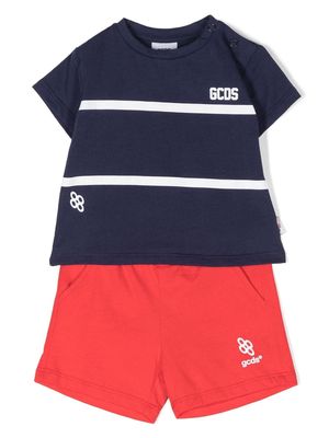 Gcds Kids two-piece logo-print cotton tracksuit - Red