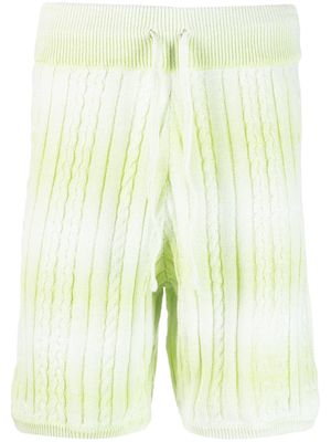 Gcds knitted degradé bermuda shorts - Green