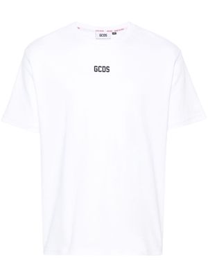 Gcds logo-appliqqué cotton T-shirt - White