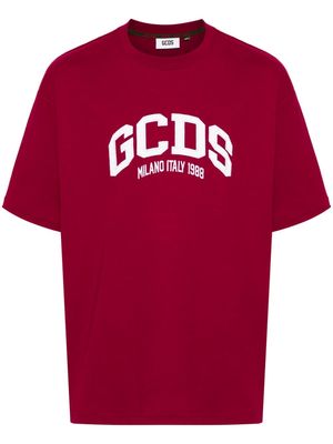 Gcds logo-appliqué T-shirt - Red