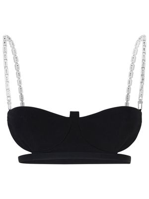 Gcds logo-chain bra top - Black