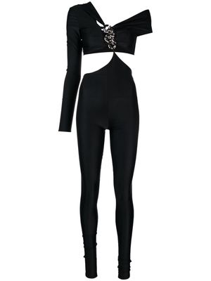 Gcds logo-chain one-shoulder jumpsuit - Black