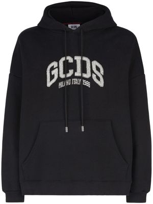 Gcds logo-embellished cotton hoodie - Black