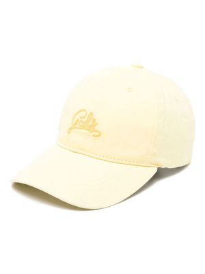 Gcds logo-embroidered cotton cap - Yellow