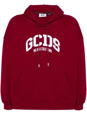 Gcds logo-embroidered hoodie