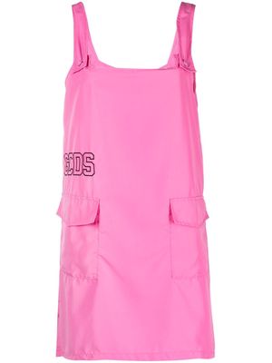 Gcds logo-embroidered mini dress - Pink