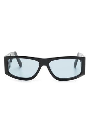 Gcds logo-engraved rectangle-frame sunglasses - Black