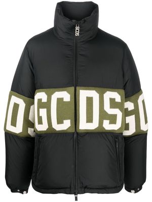 Gcds logo-knit padded jacket - Black