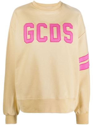 Gcds logo-patch cotton sweatshirt - Neutrals
