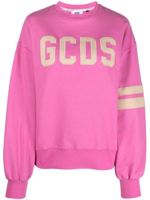 Gcds logo-patch cotton sweatshirt - Pink