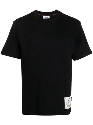 Gcds logo-patch short-sleeved T-shirt - Black