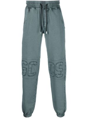 Gcds logo-patch tapered joggers - Blue