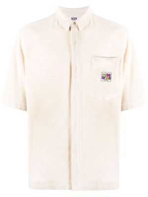 Gcds logo patch terry polo shirt - White
