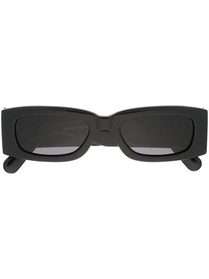 Gcds logo-plaque rectangle-frame sunglasses - Black