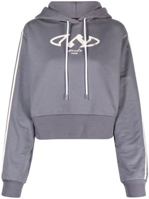Gcds logo-print drawstring hoodie - Grey