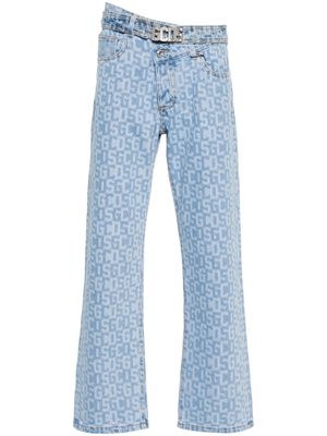 Gcds logo-print jeans - Blue